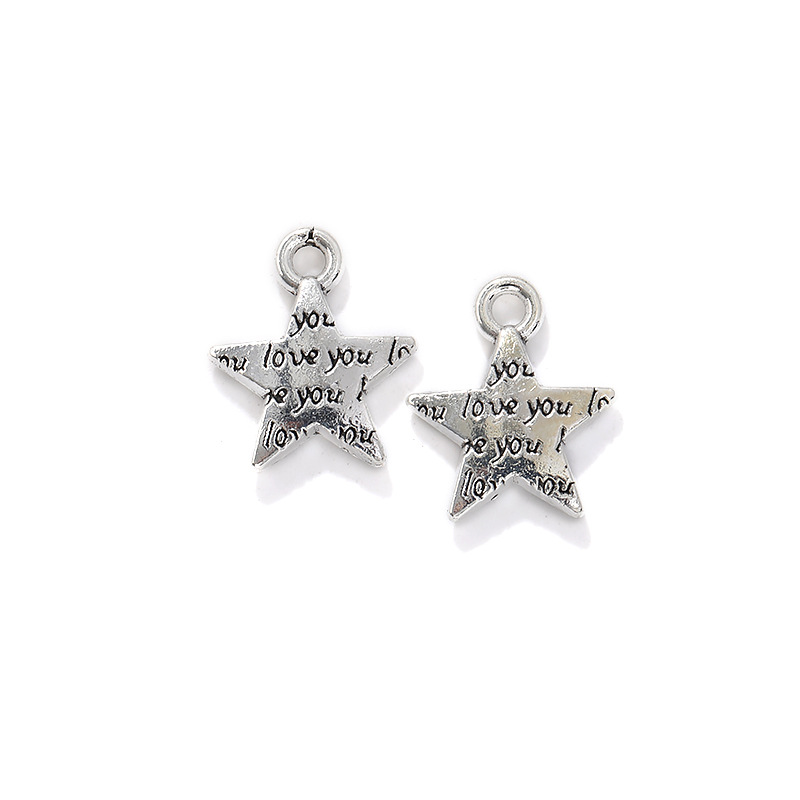 Antique silver star 13×16mm1.2g