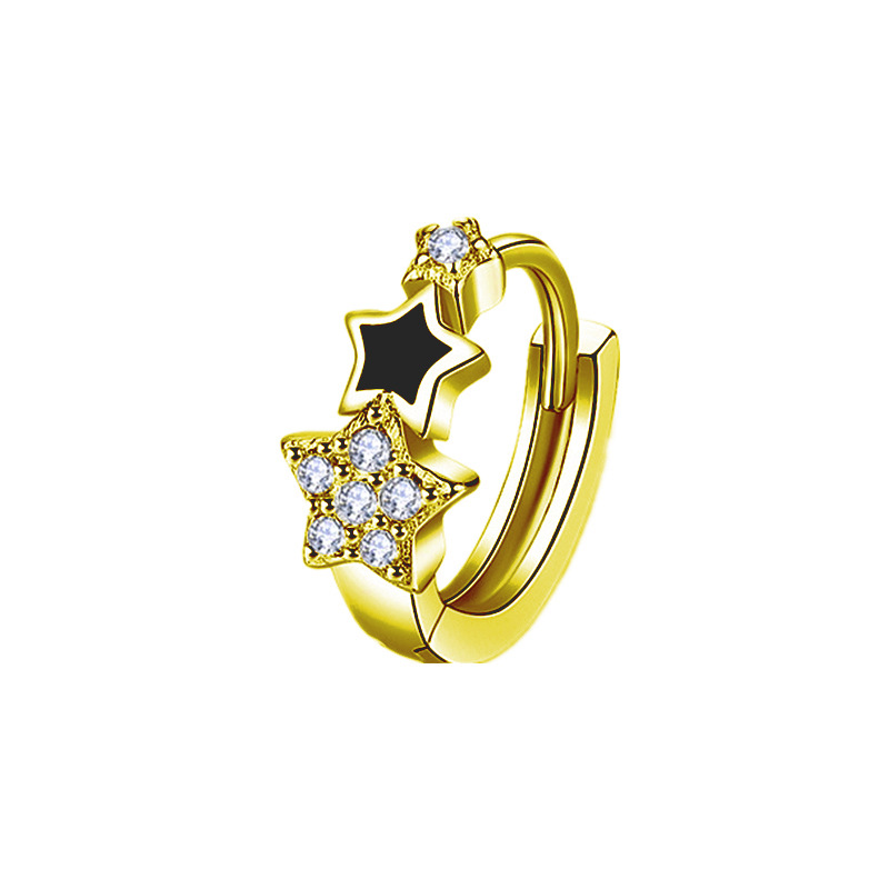 One gold Black Star ear buckle