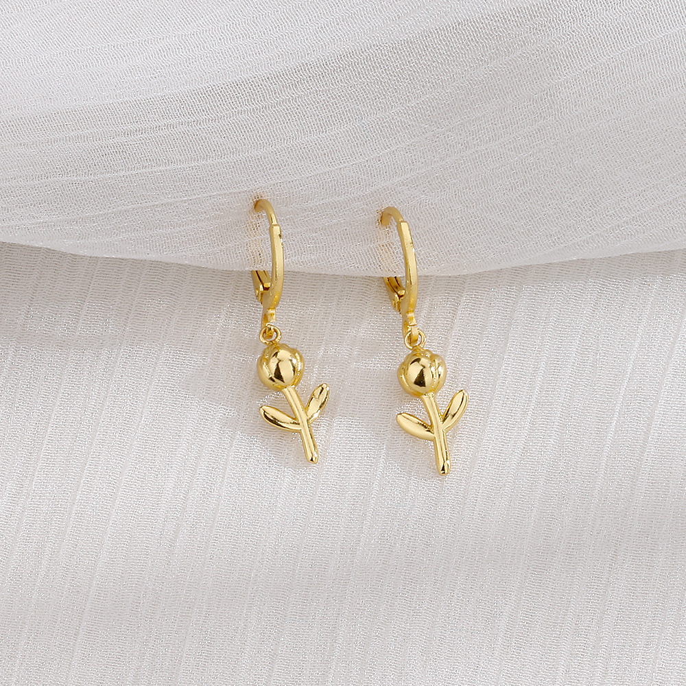 Tulip earrings (gold color)