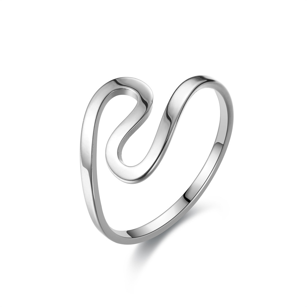 s curved soft ring steel color