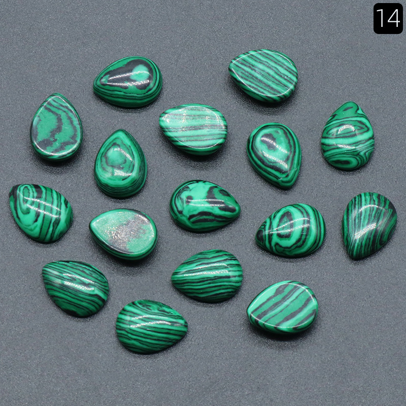 12X16mm malachite (synthetic) (single)