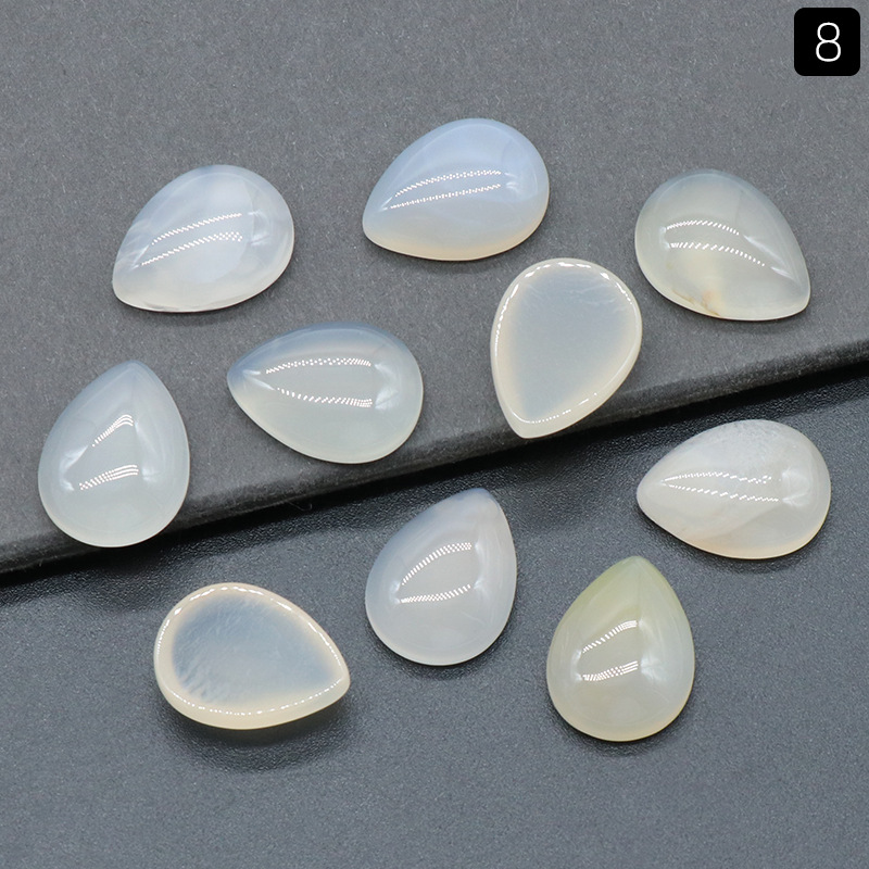 15x 20mm white agate (single)