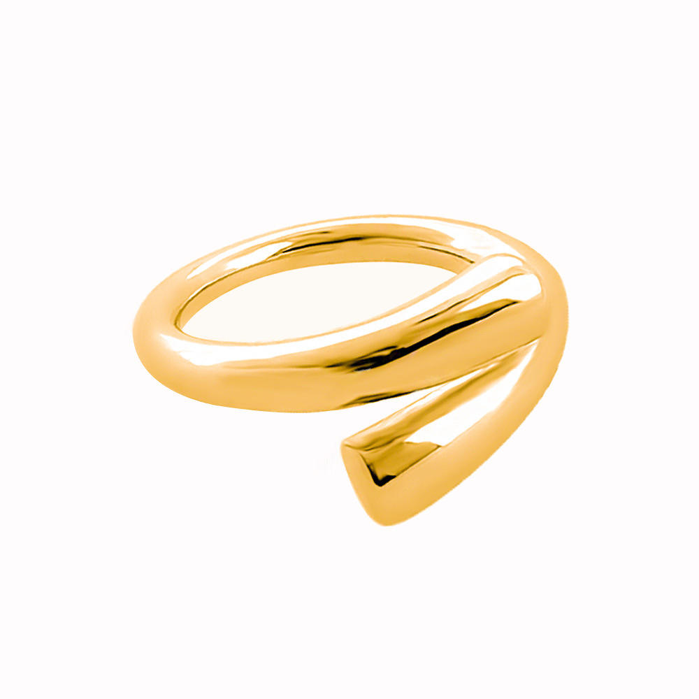 GLOSS CROSS RING GOLD