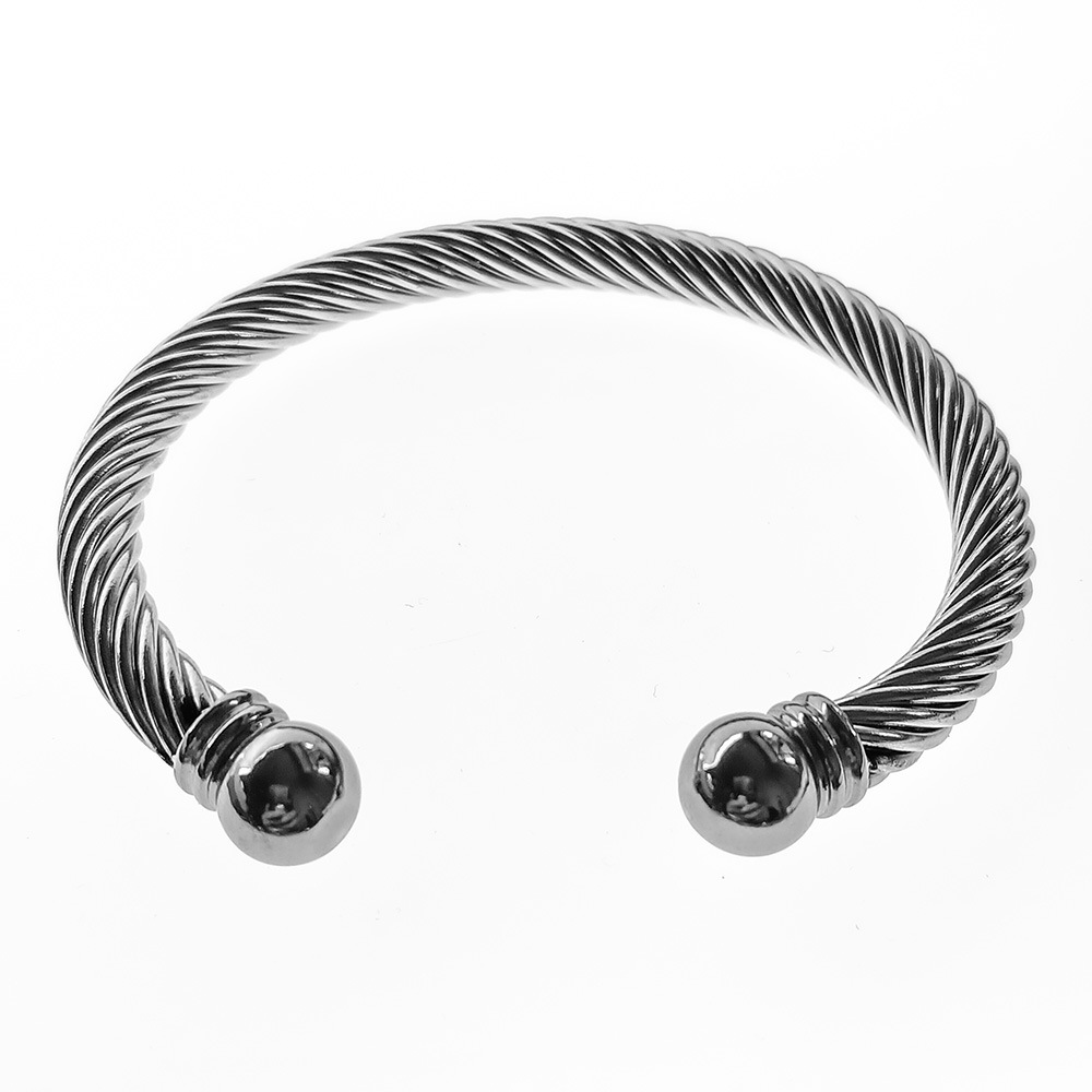 Steel wire rope bracelet-round head