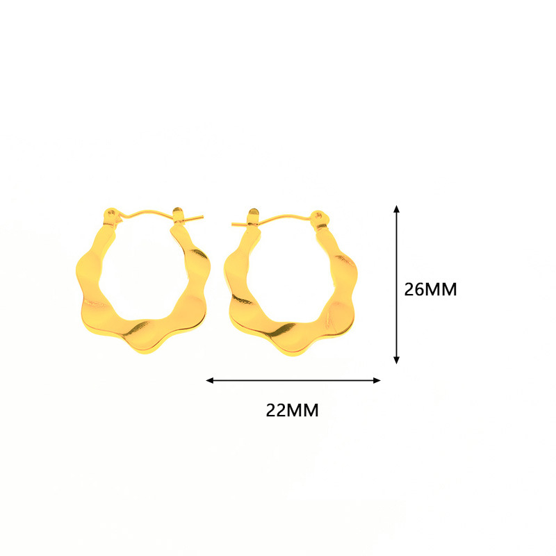 E00112 pair of stainless steel earrings