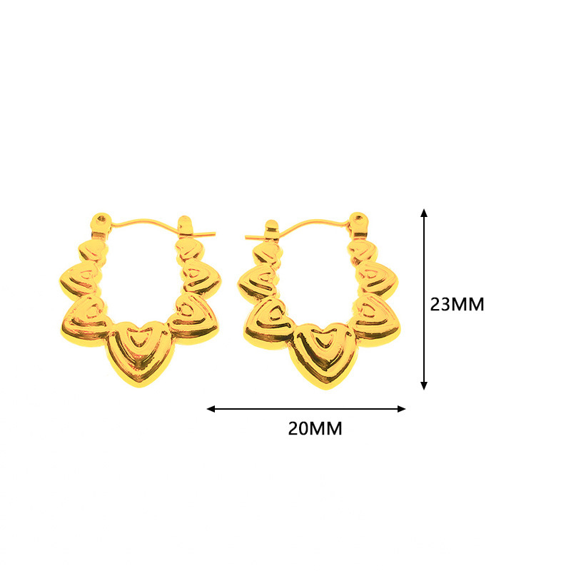 E00119 pair of stainless steel earrings