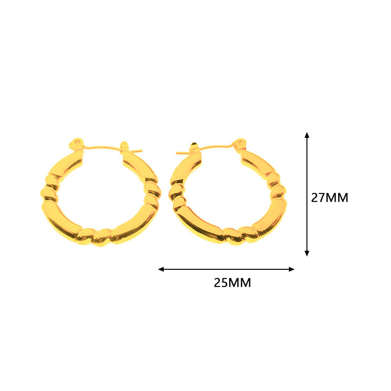 E00122 pair of stainless steel earrings