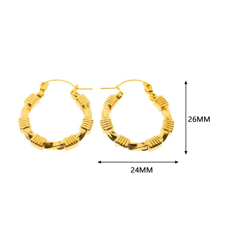 E00130 pair of stainless steel earrings