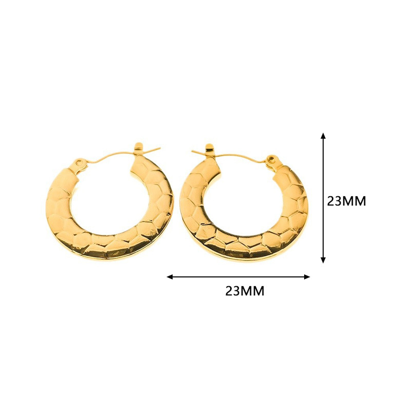 E00132 pair of stainless steel earrings