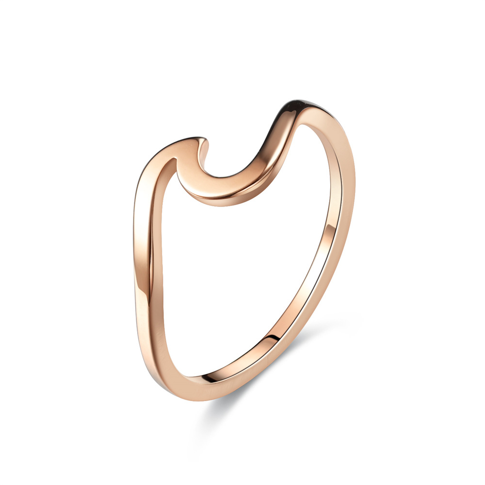 XG527 wave light water light ring-rose gold