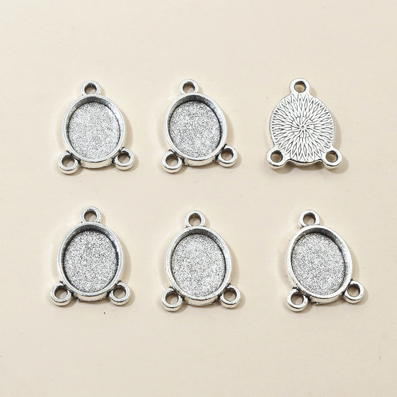 8x10mm antique silver color