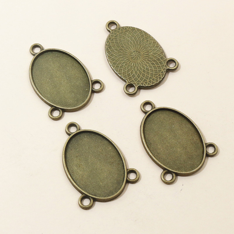 18x 25mm antique silver color