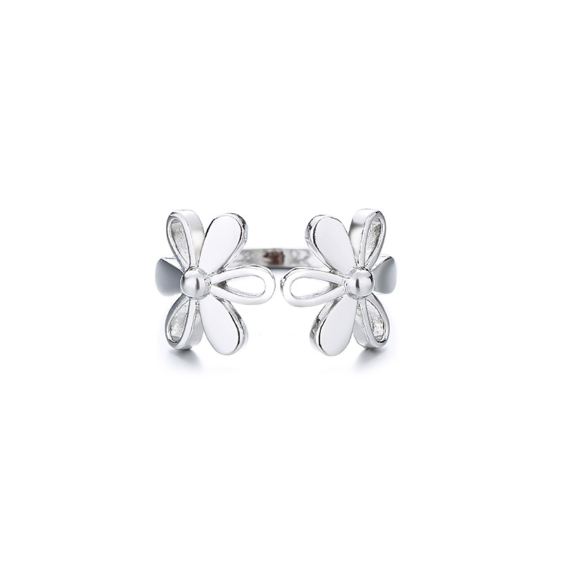 White gold flower ring (White Gold)