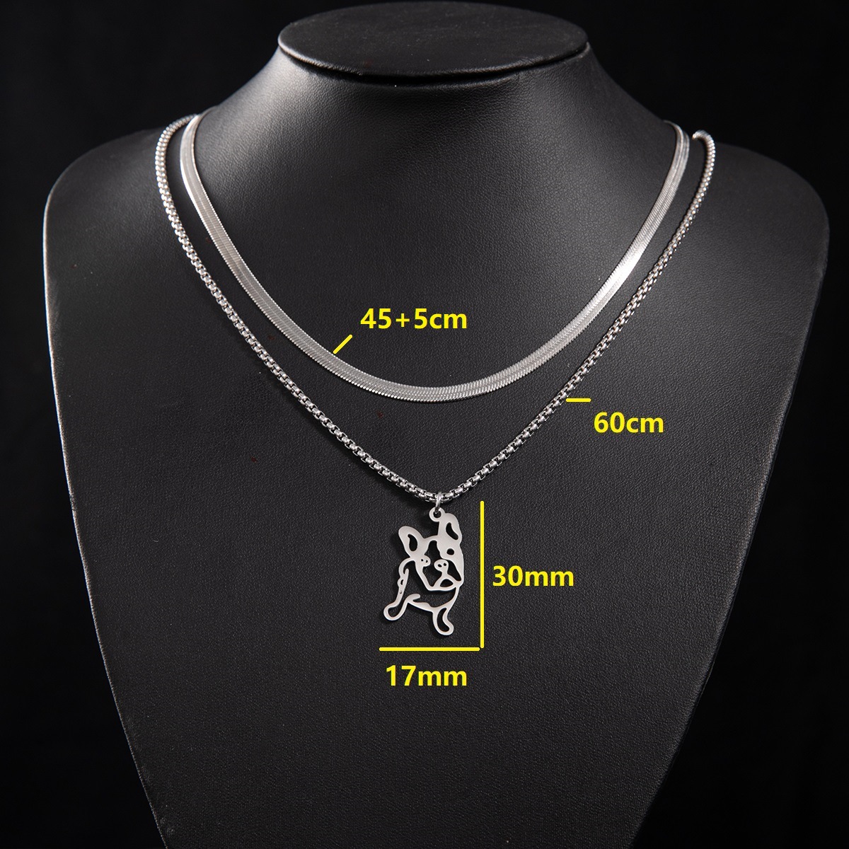 Snake bone chain (45+5) + box chain 60