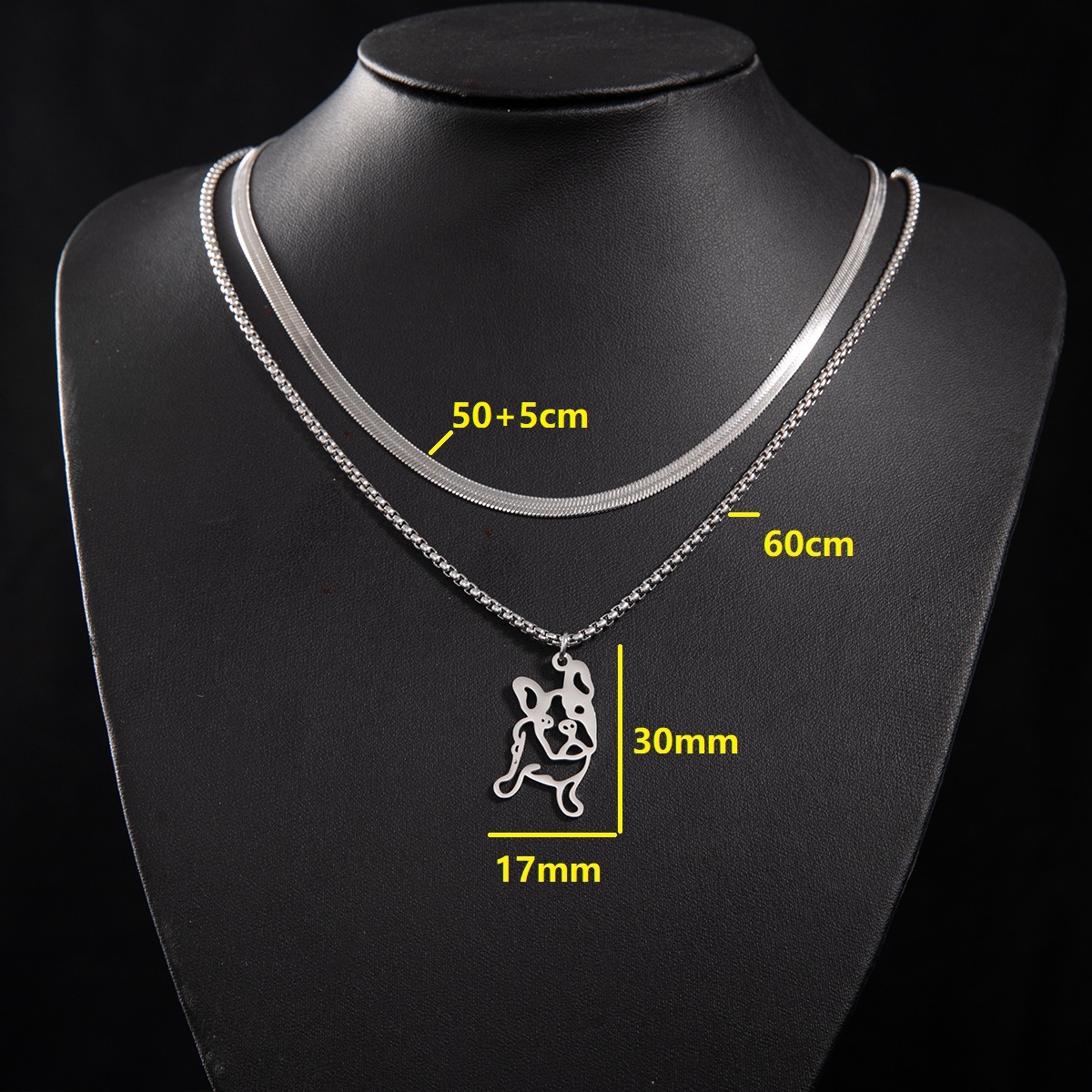 Snake bone chain (50+5) + box chain 60