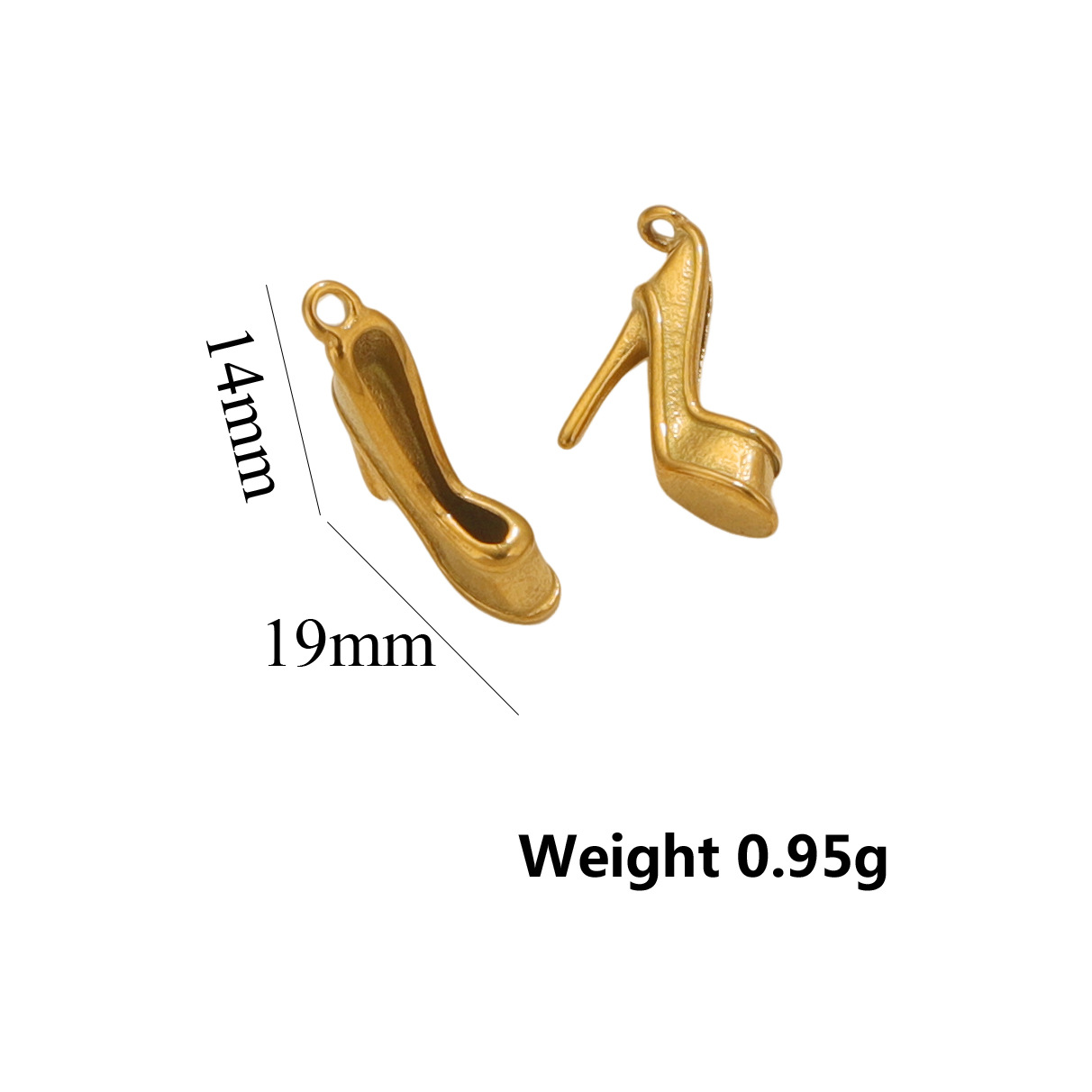 High heel pendant-gold