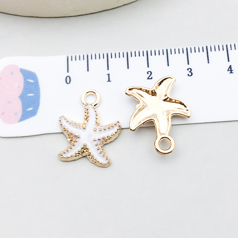 1 white oil dripping starfish 15*18mm-1.1g-8609