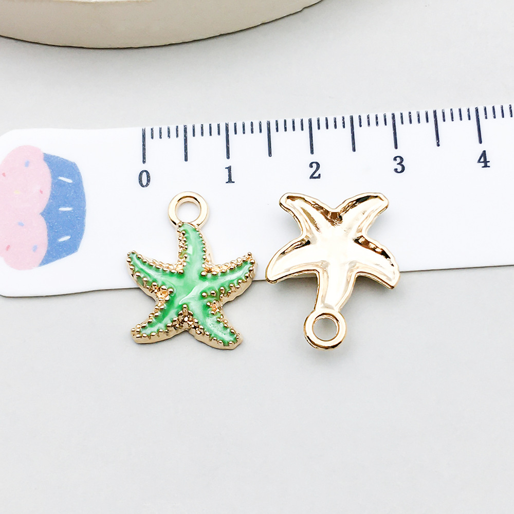 1 green oil dripping starfish 15*18mm-1.1g-8611