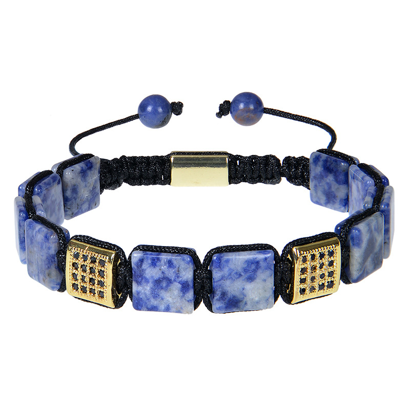 Blue and white dot bracelet