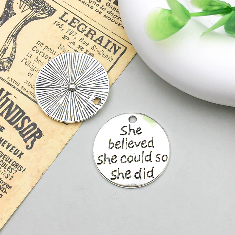 1 she believed shecouldsoshedid letter 17*17mm-2.4g-9249