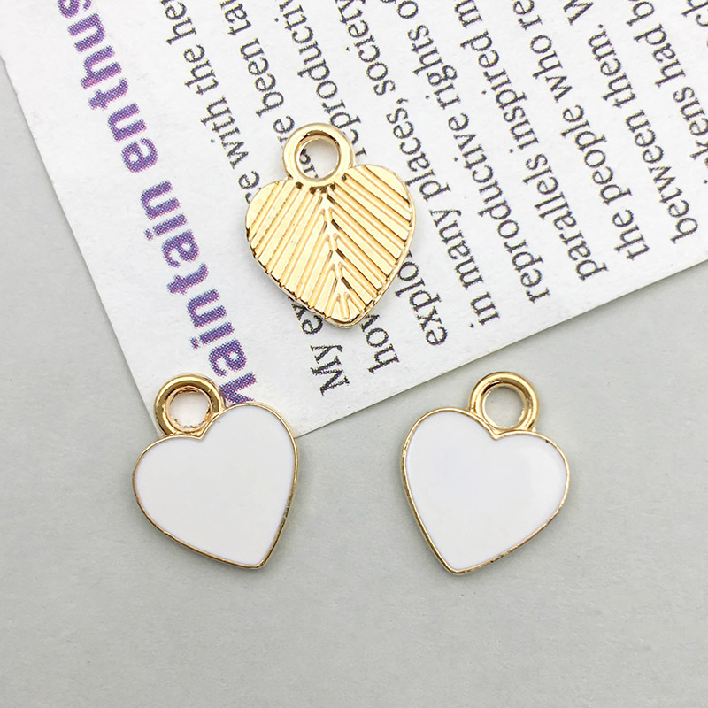 1 oil dripping heart White 10*12mm-0.5g-11946