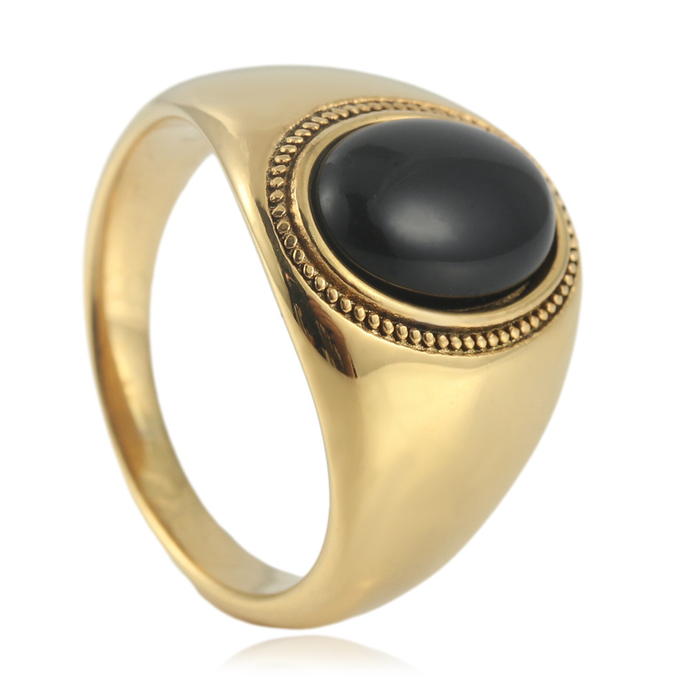 Golden black stone