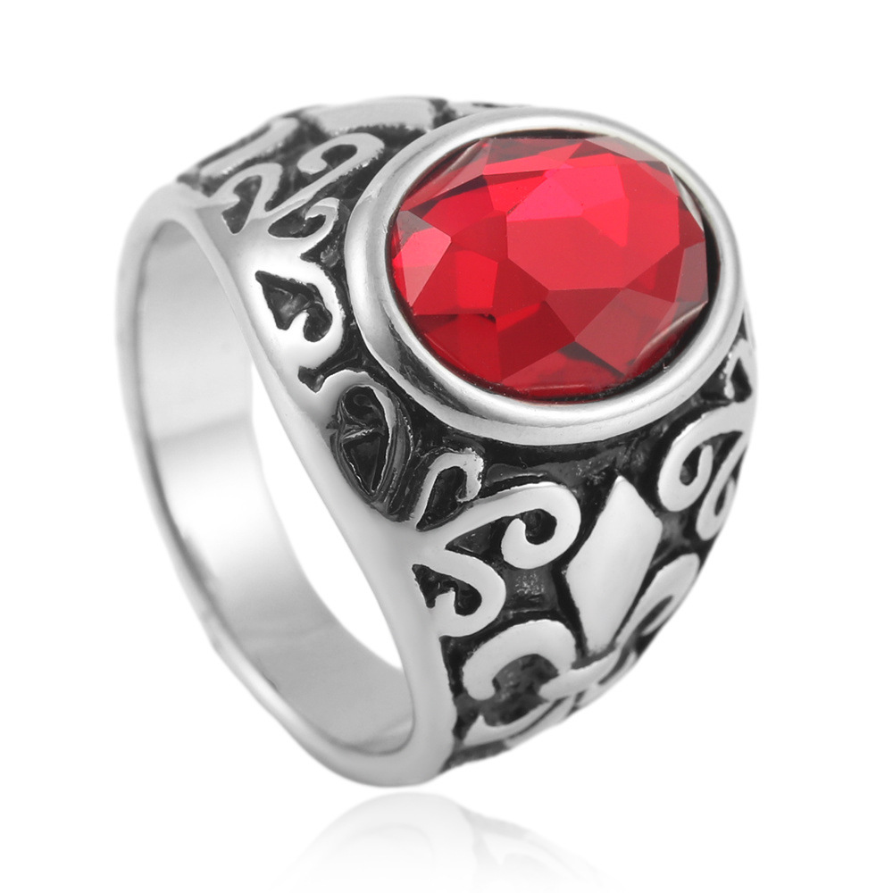 Silver red stone