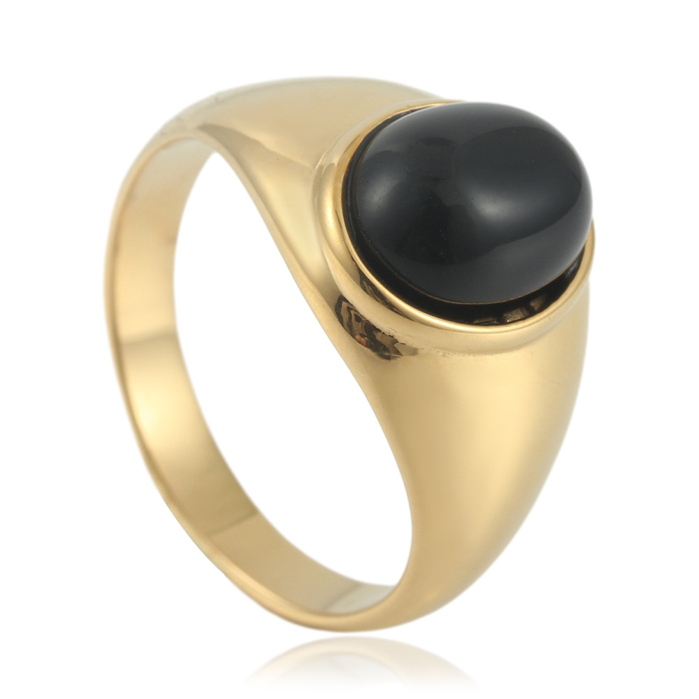 Golden black stone