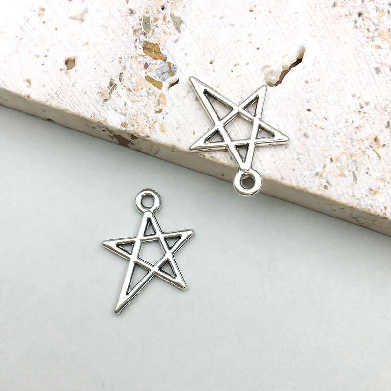 1 Ancient Silver Star 13*18mm-0.5g-12135