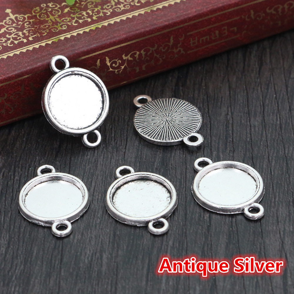 Antique silver color-double hole