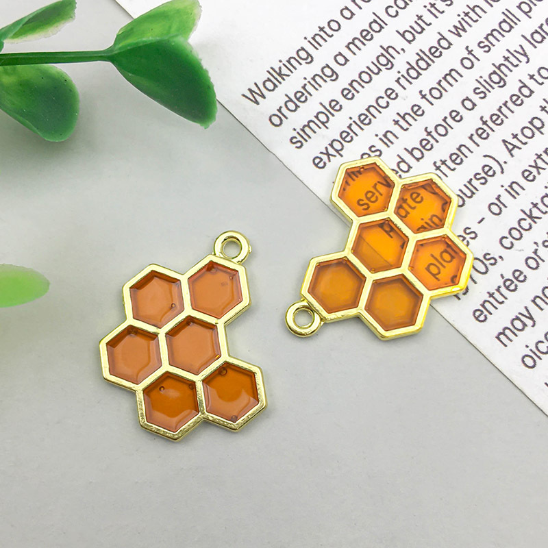 1 epoxy Orange Honeycomb 17*21mm-1.1g-13955