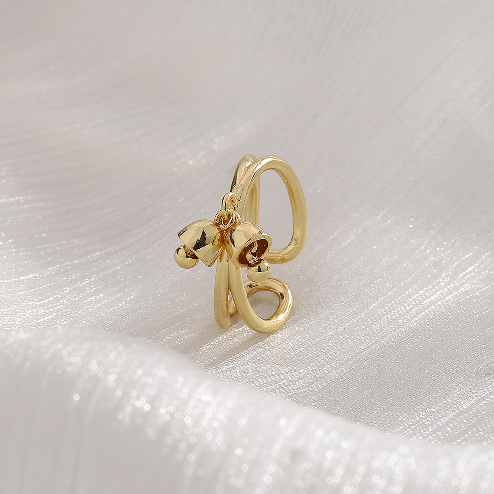 Gold Bow Bell Ring