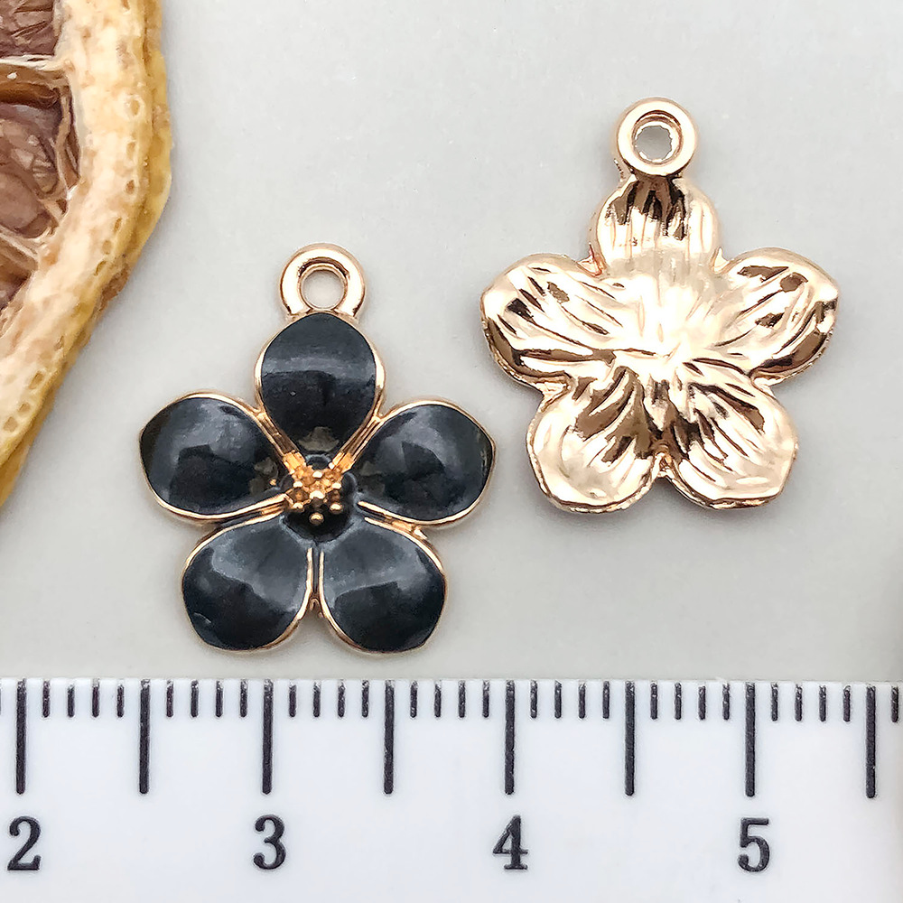 1 black oil drop cherry blossom 14*16mm-1.2g-10957