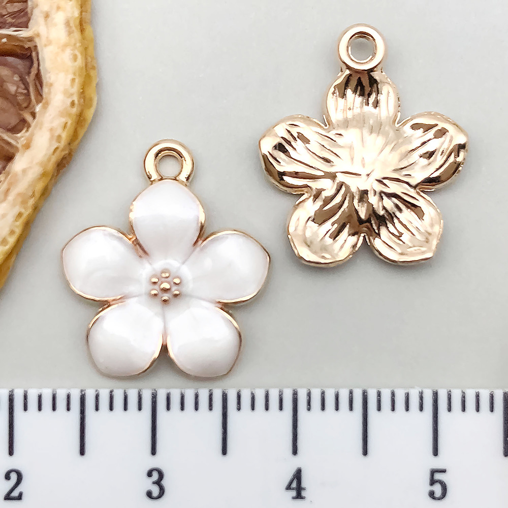 1 white oil drop cherry blossom 14*16mm-1.2g-10958