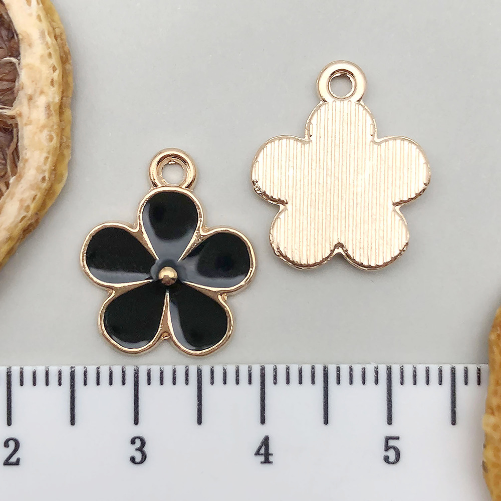 1 black oil drop flower 14*17mm-0.9g-11879