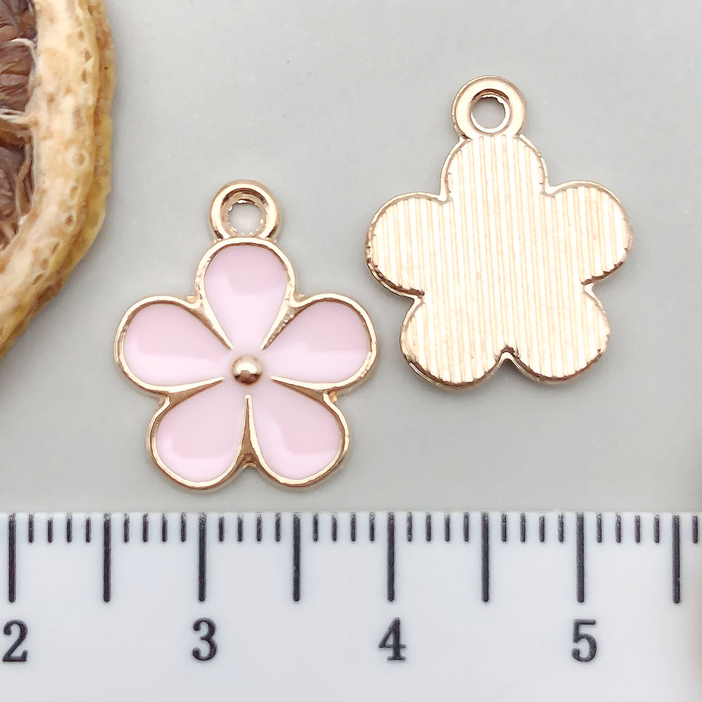 1 pink oil drop flower 14*17mm-0.9g-11880