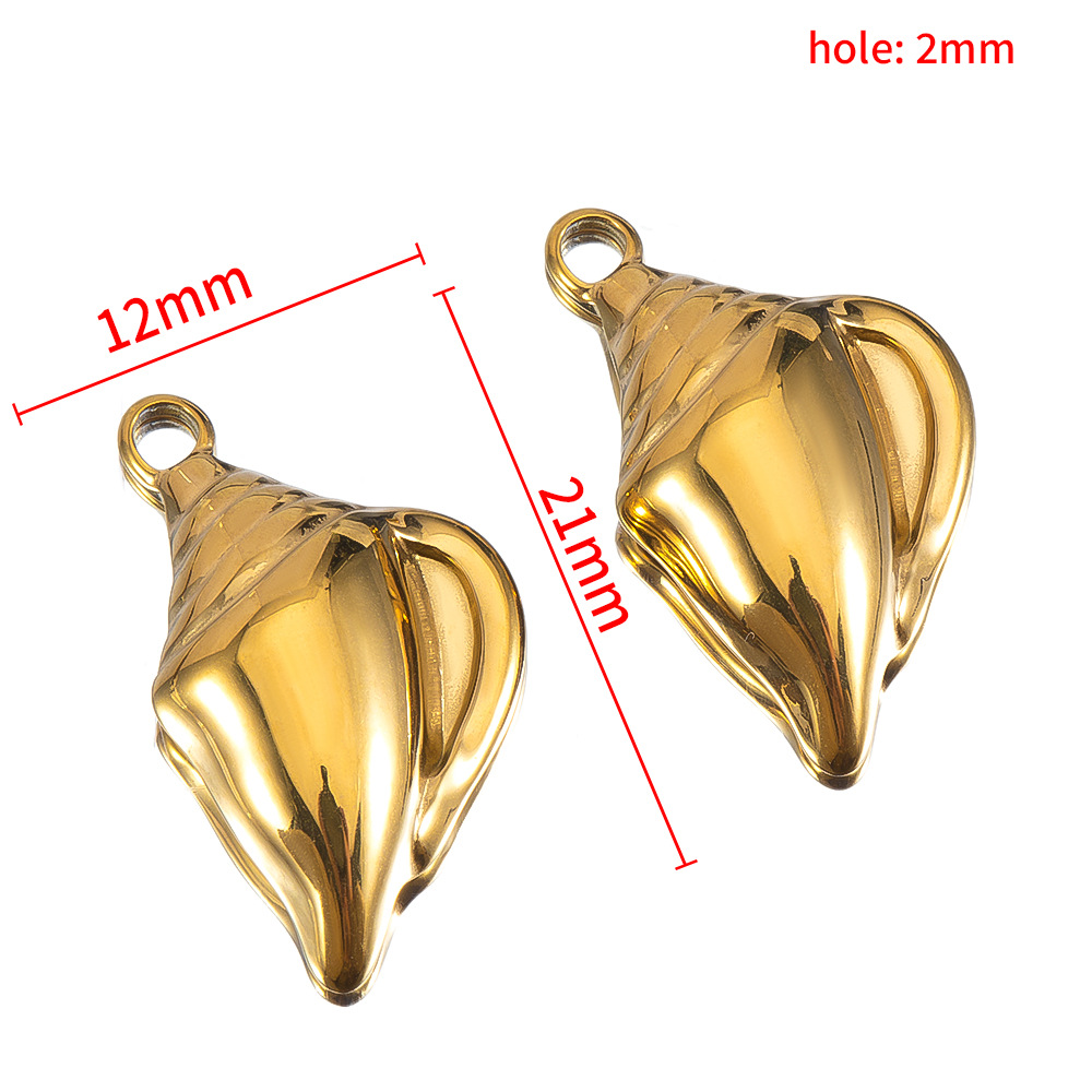 12×21mm large conch-gold