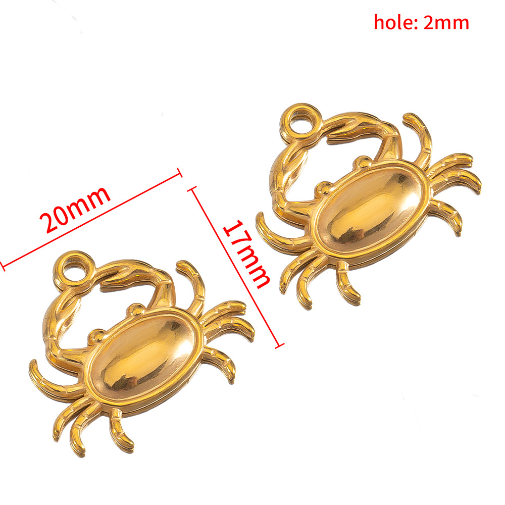 20×17mm crab-gold