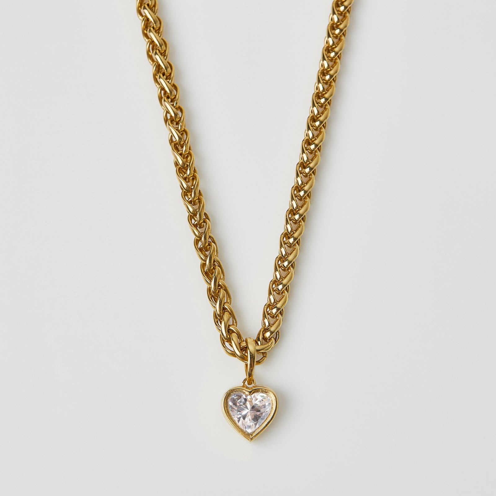 Gold Necklace White Diamond