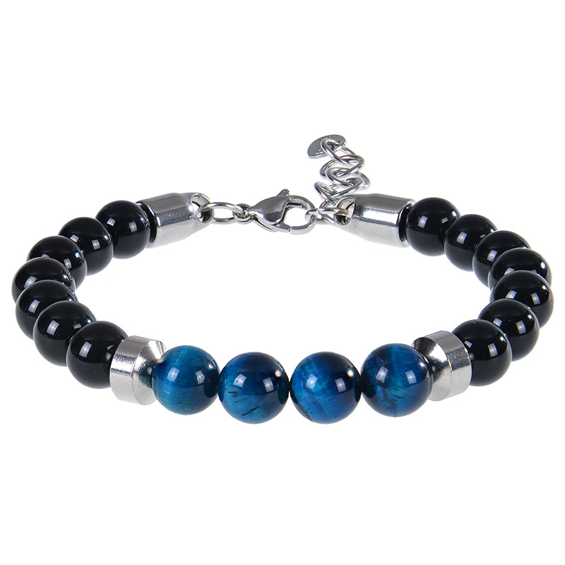 Sky blue tiger eye stone bracelet