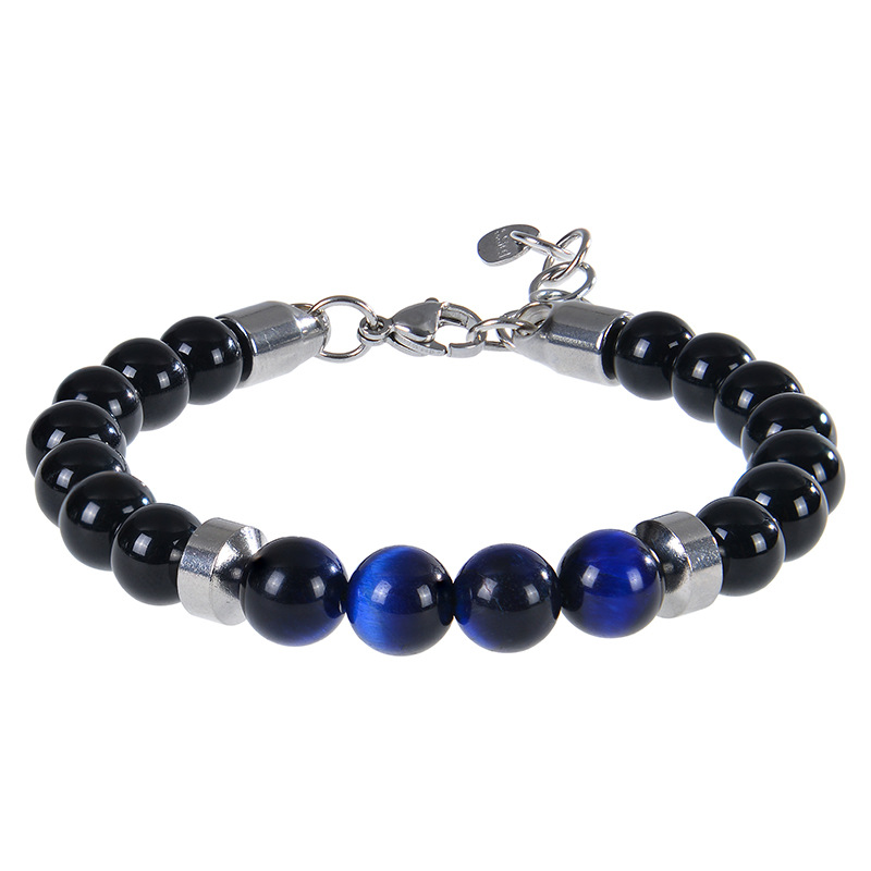 Dark blue tiger eye stone bracelet