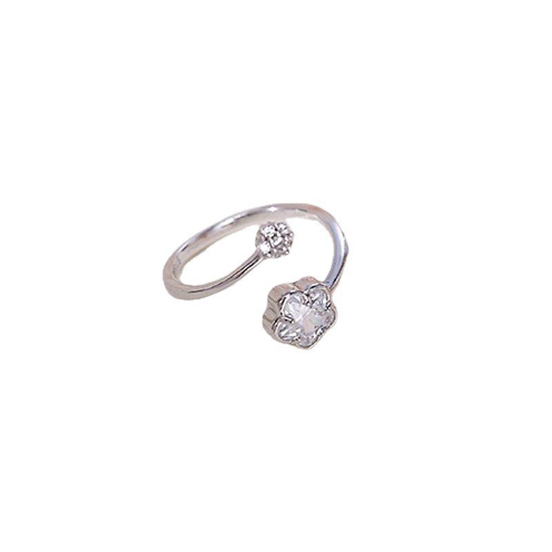 White Diamond Cherry Blossom Ring (White Gold)