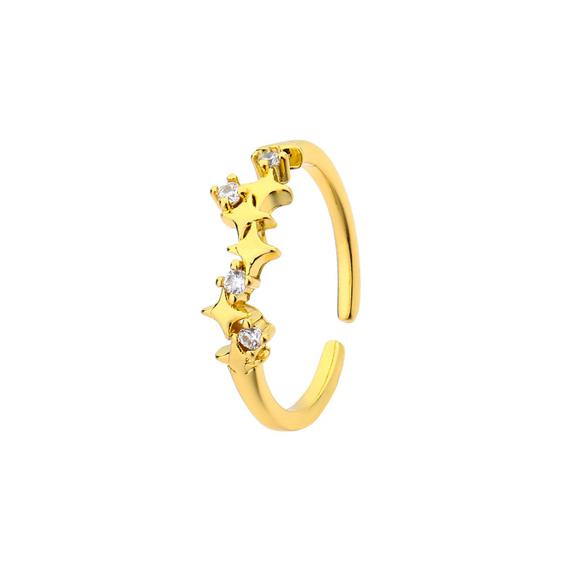 Zircon Star Ring (Gold)