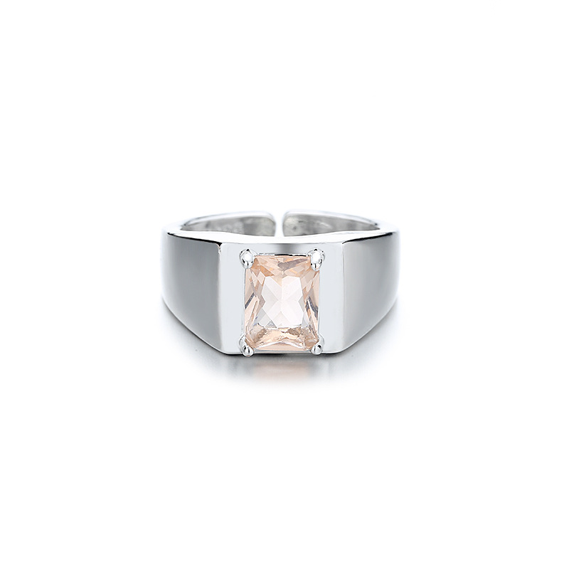 Brown Diamond heavy ring (White Gold)