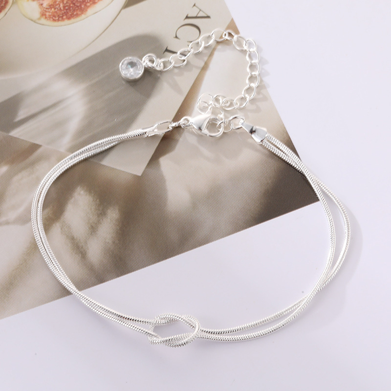 A90 knotted bracelet silver