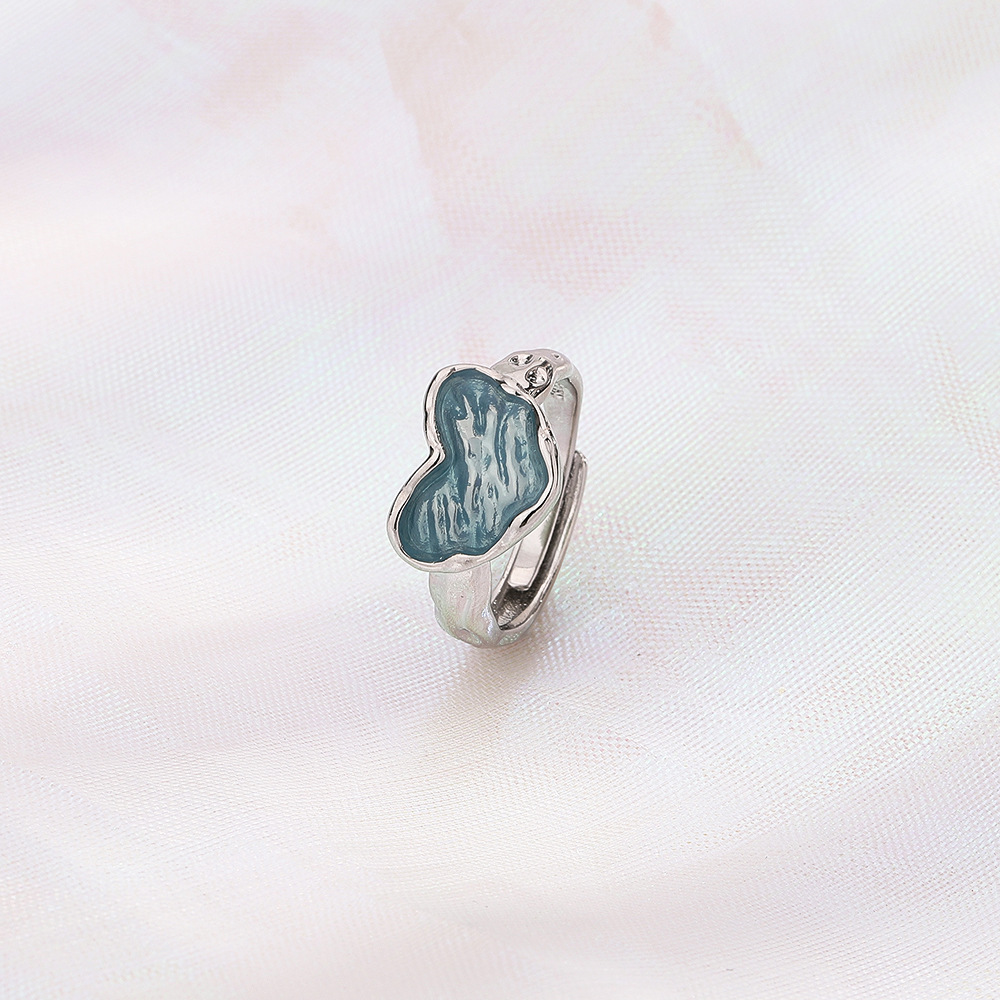 Light Blue Heart Ring