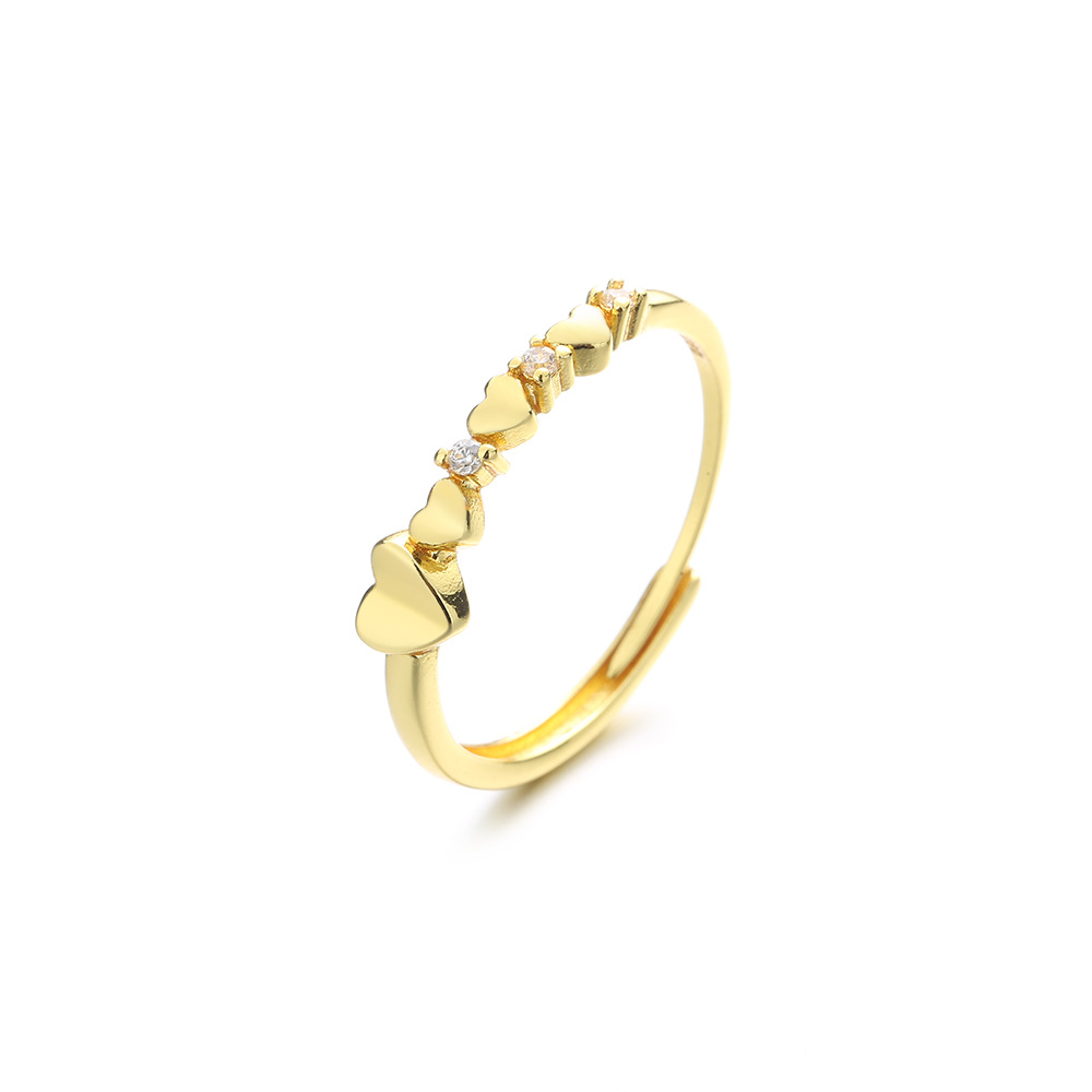 Heart diamond ring (yellow gold)