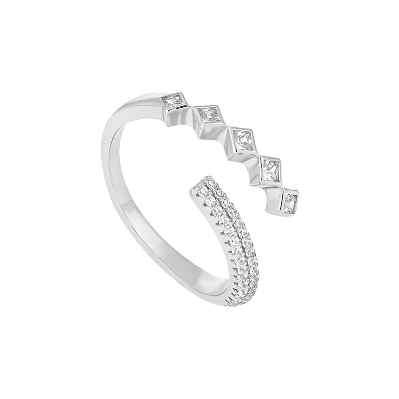 Diamond row diamond ring (White Gold)