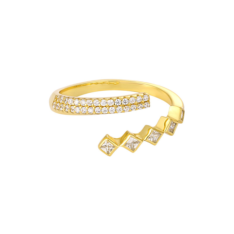 Diamond row diamond ring (yellow gold)