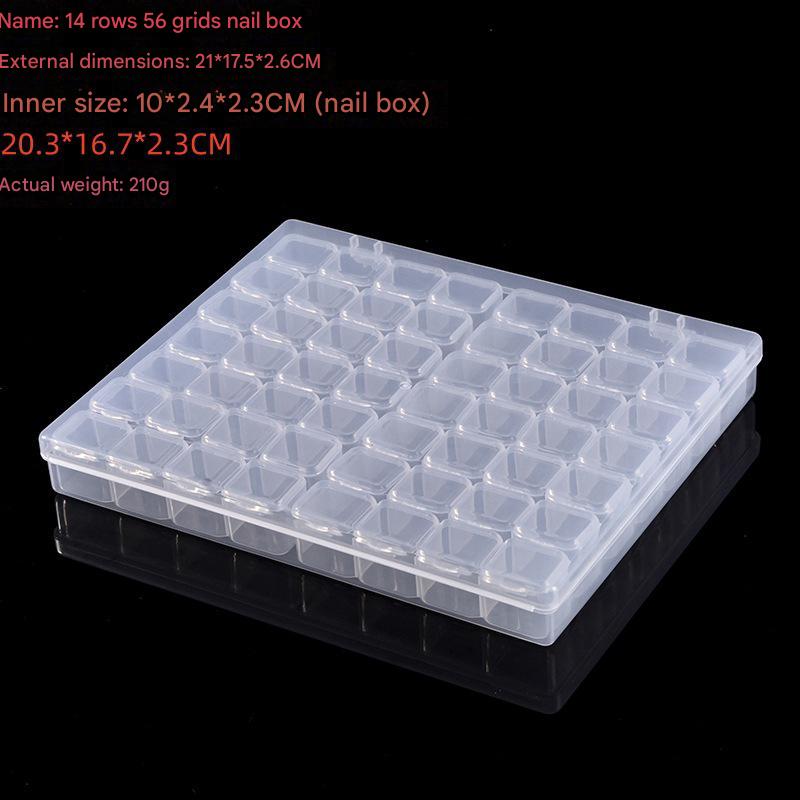 14 rows of 56 grid manicure box 21*17.5*2.6CM